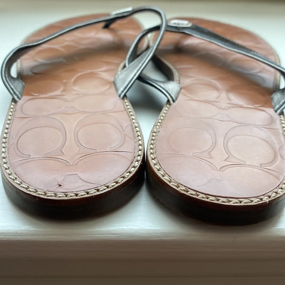 COACH Deney Embossed Calf Sandal - 10B - Picture 5 of 10